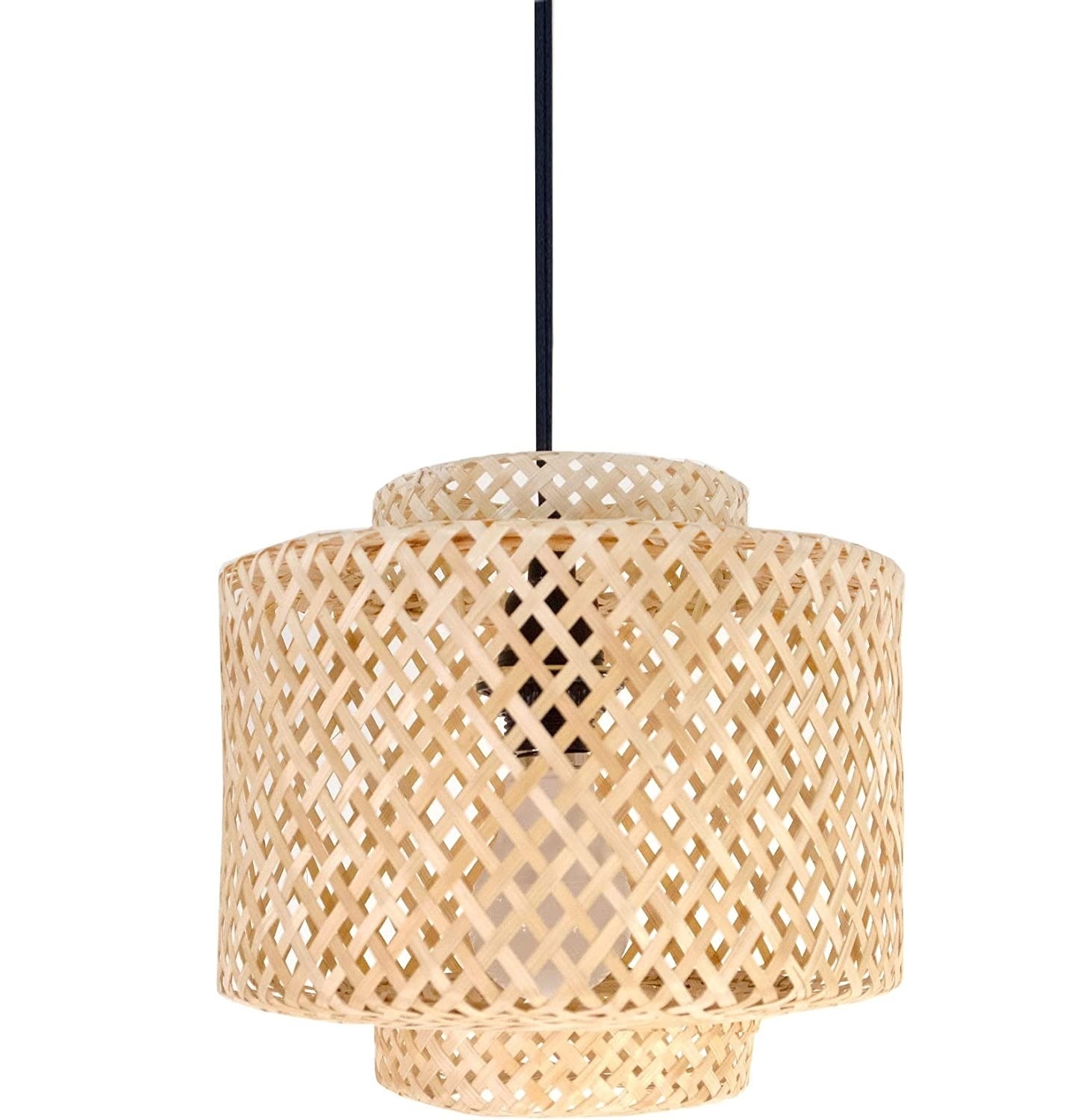 Natural chandelier wicker light shade
