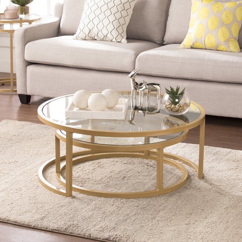 Nesting style Steel Coffee Table