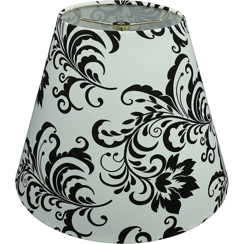 Neutral Floral Motif Empire Taper Shade