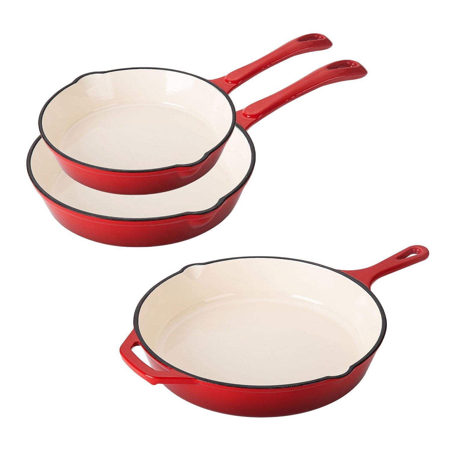 Non Stick Three Piece Enamel Pans