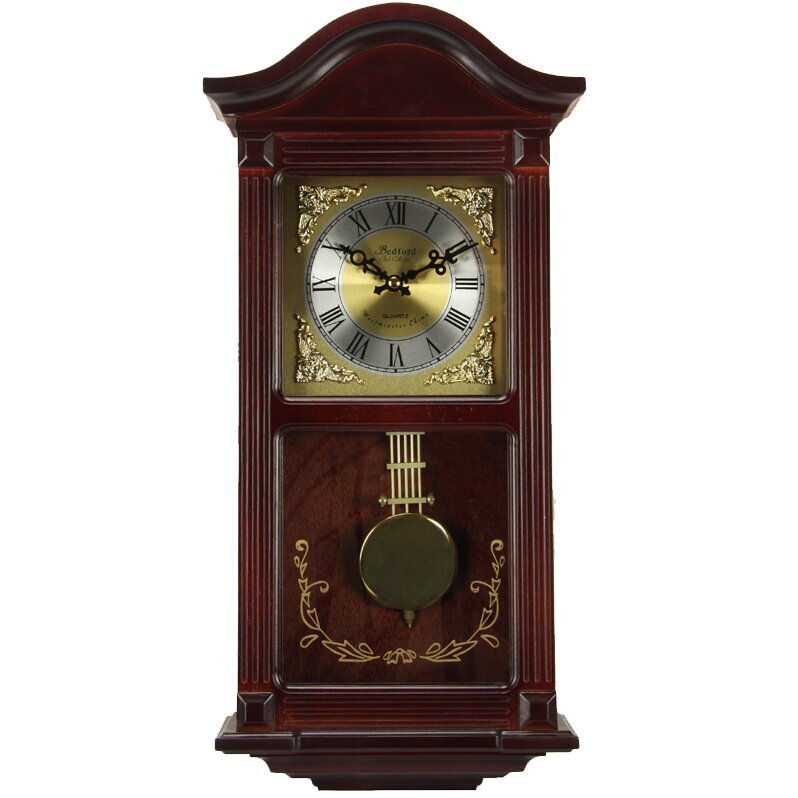 Oak wood mission style wall clock