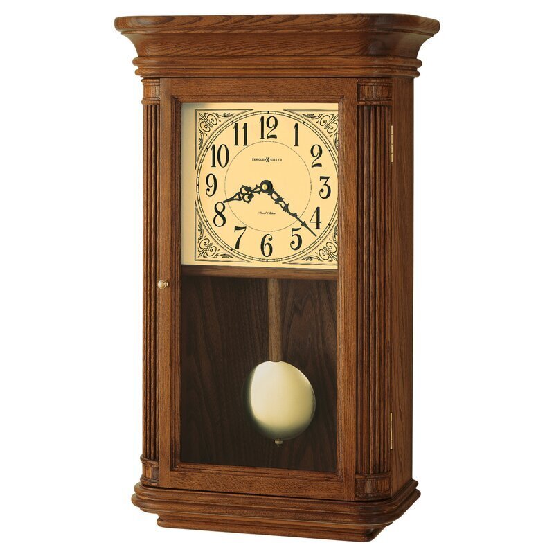 Oak wood wall clock