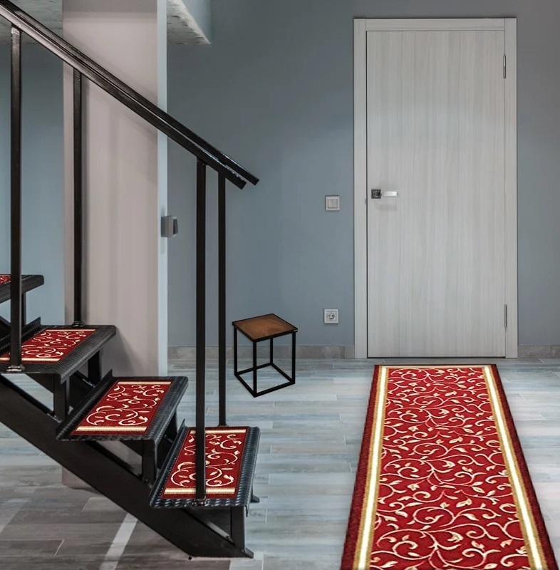 Old Fashioned French Motif Patterned Tread for Stairs