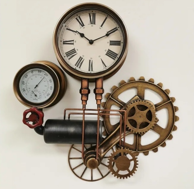 Old Fashioned Mixed Instrument Station Clock 