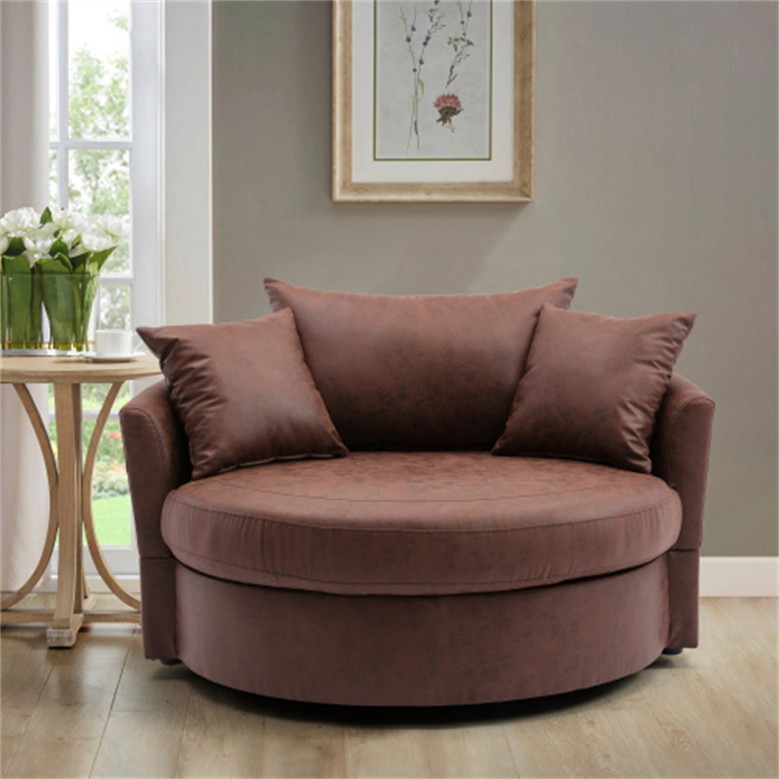 Round Leather Sofa