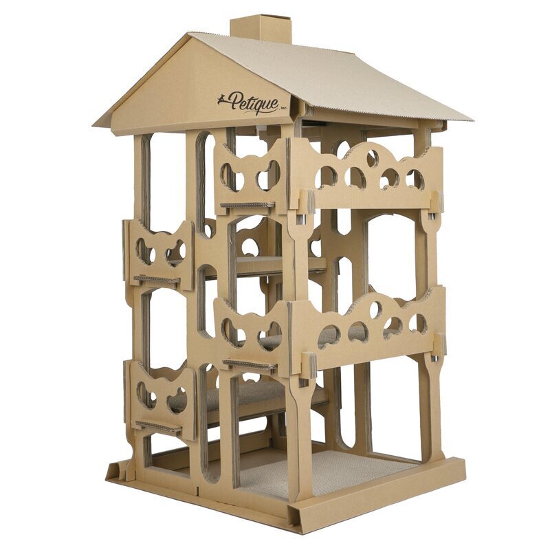 Open Sided Cat Chateau Cardboard Furniture