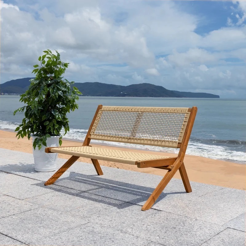 Outdoor bench with a touch of modern contemporary