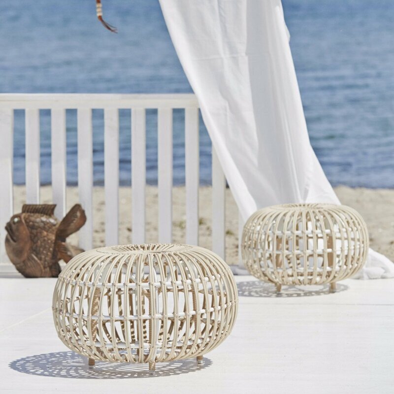 Outdoor Rattan Ottoman
