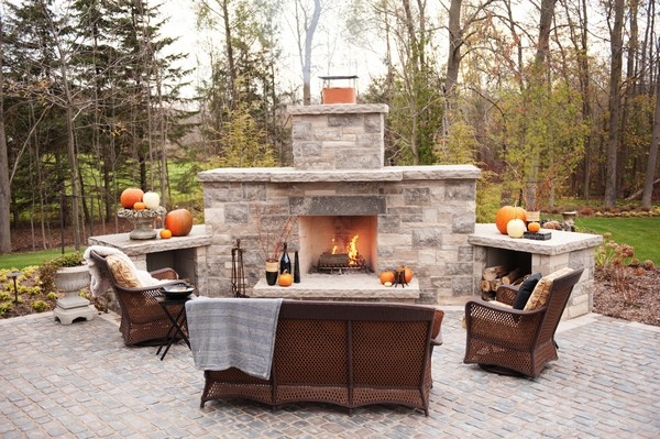 Outdoor Wood Burning Fireplace