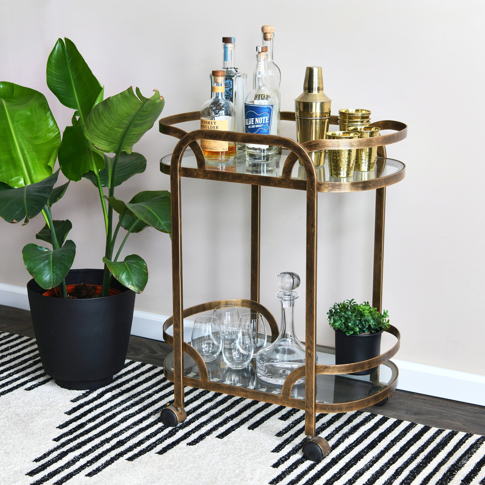 Brass Bar Cart