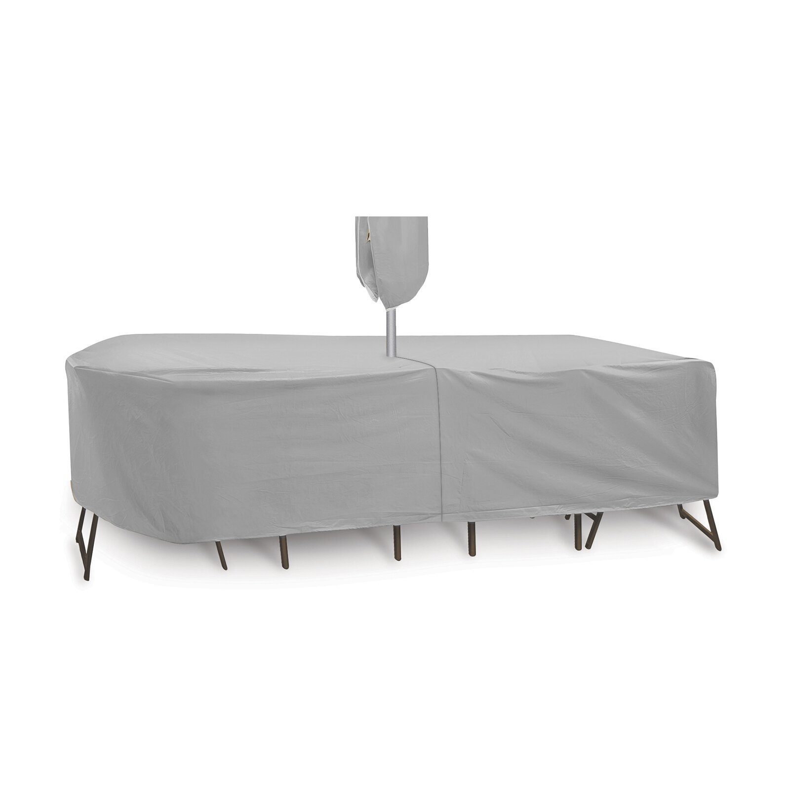 Oval Patio Table Cover With Umbrella Hole and Umbrella Stand Protector