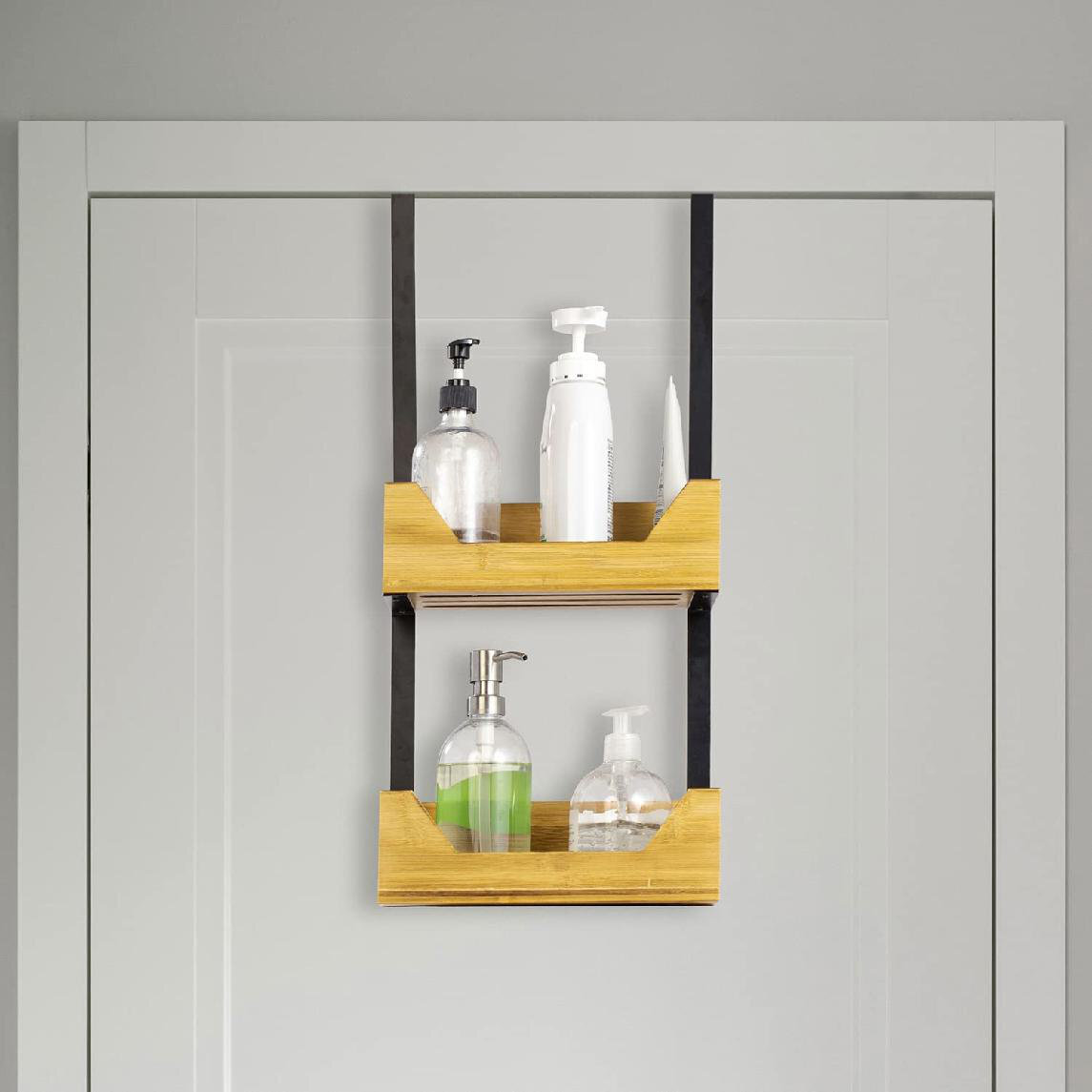 Over the door Wooden Shower Rack