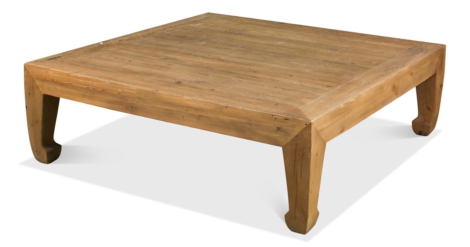Oversized Solid Wood Square Coffee Table