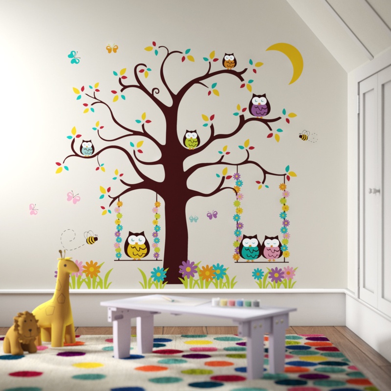 Owl Tree Wall Decal