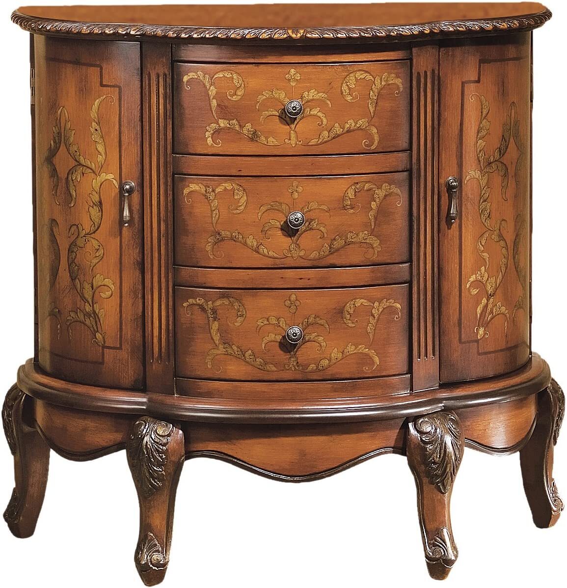 Painted Console With Cabinets