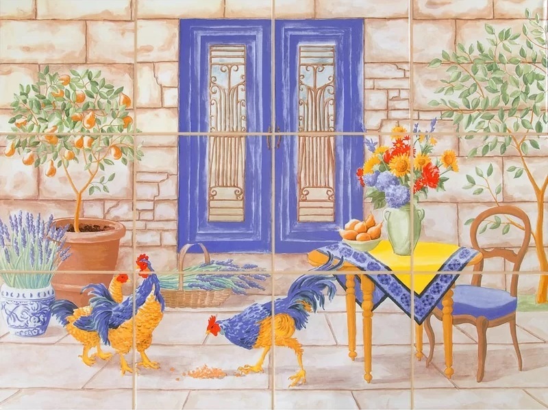 Pastoral Accent Tiles for Kitchen Backsplash