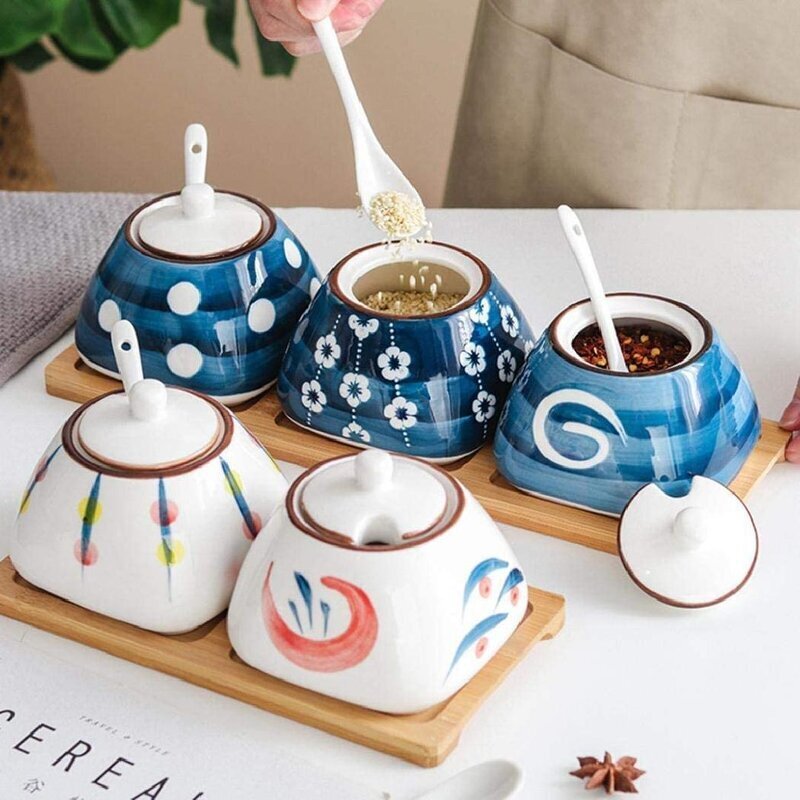 Patterned Designer Spice Jars