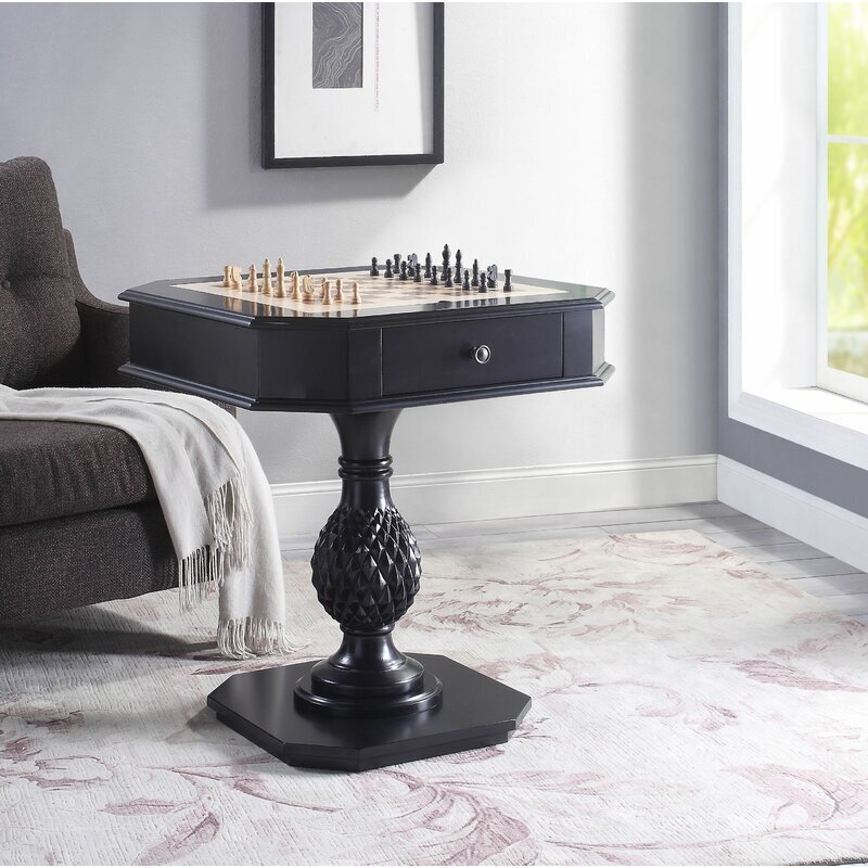 Pedestal Chess and Backgammon Table