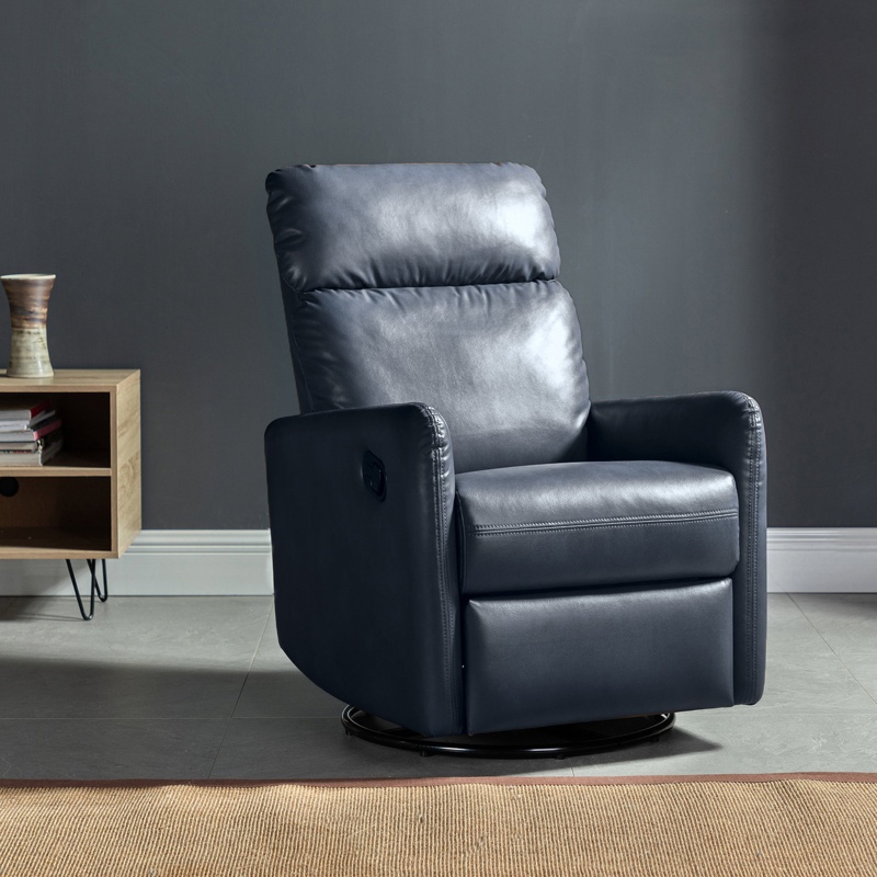 Phedra 26.4" Wide Vegan Leather Manual Swivel Recliner