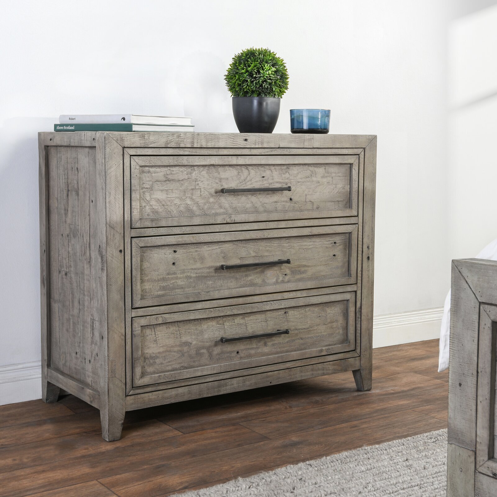 Pine Solid Wood Nightstand