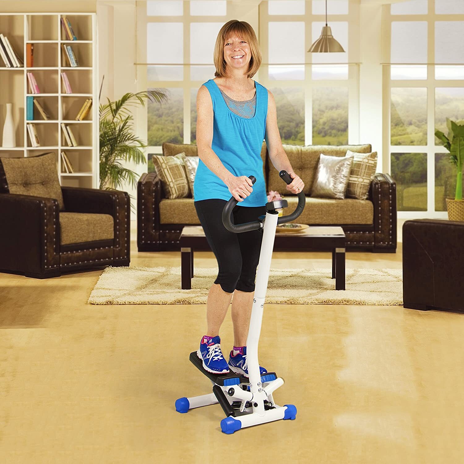 Pivot Manual Stair Stepper with Handlebars