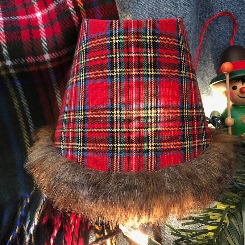 Plaid Night Light Lamp Shade