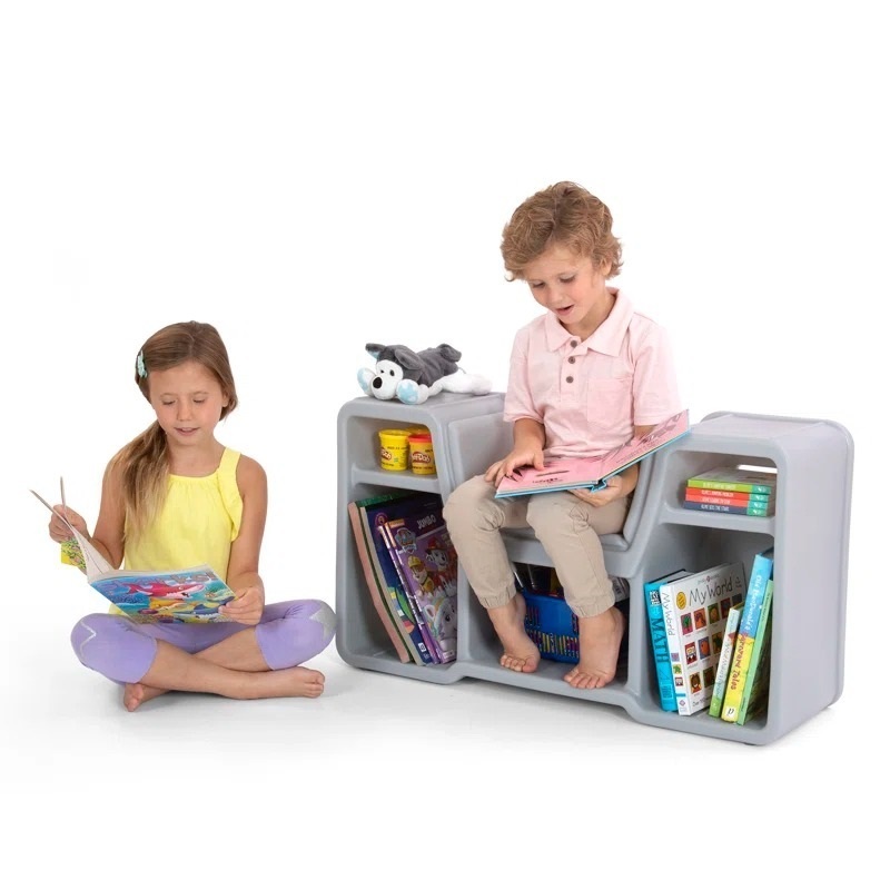 Plastic Bookshelf Bench Nook