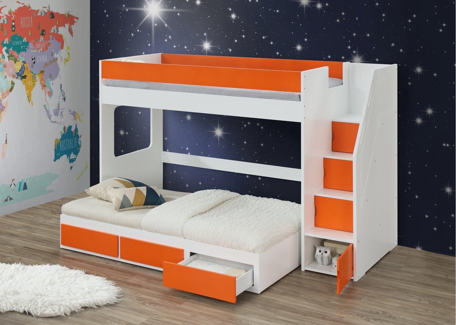 Playful Daybed with Desk Attached