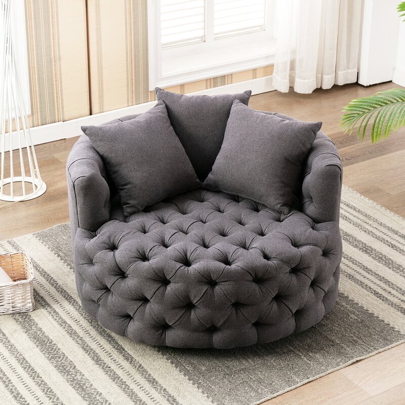 Plush Barrel Chair