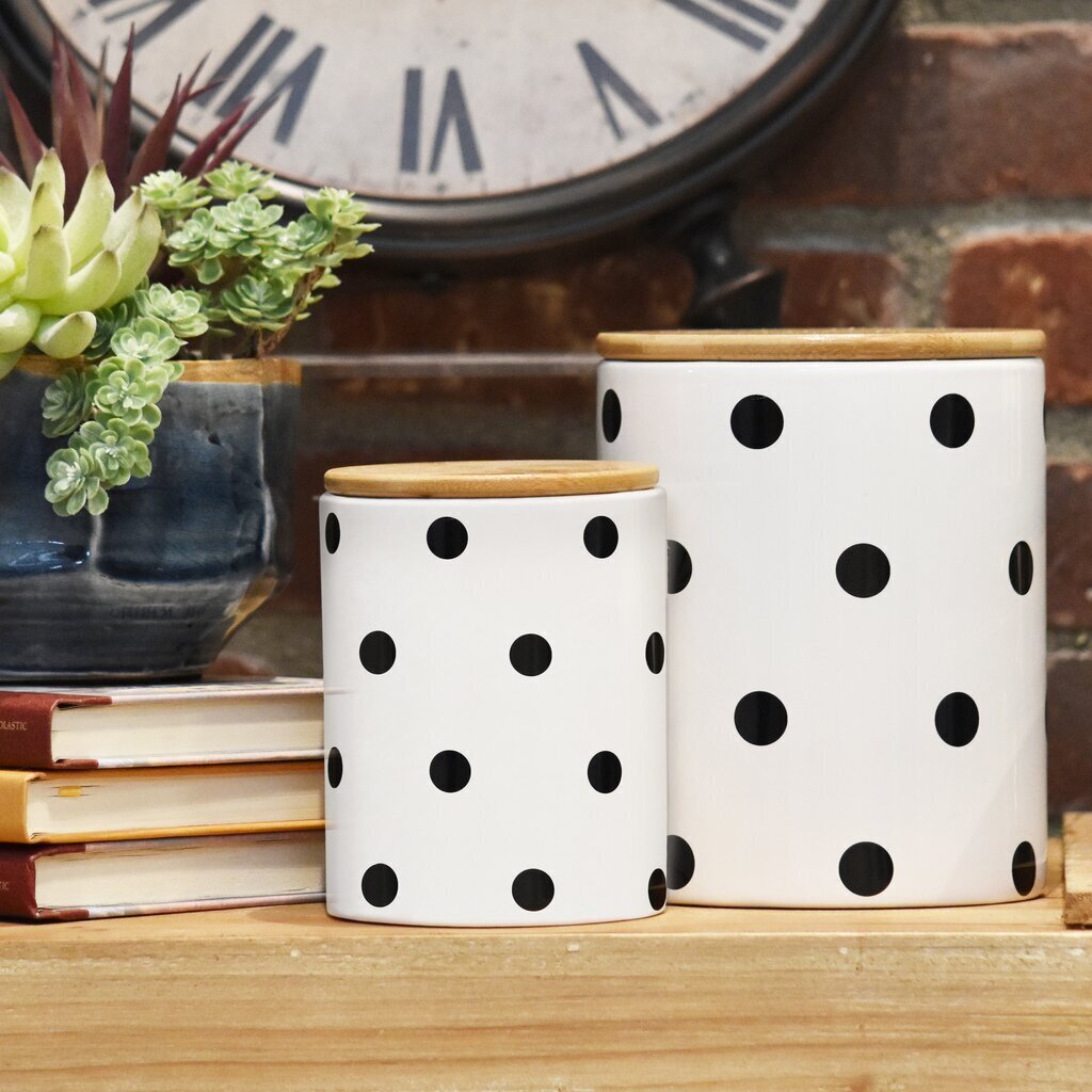 Polka Dot Canister Set x2 Piece 