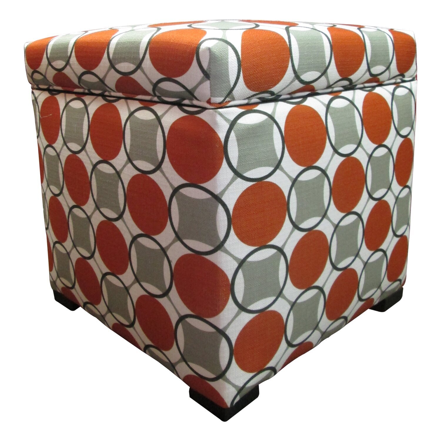 Polka Dot Cube Storage Ottoman