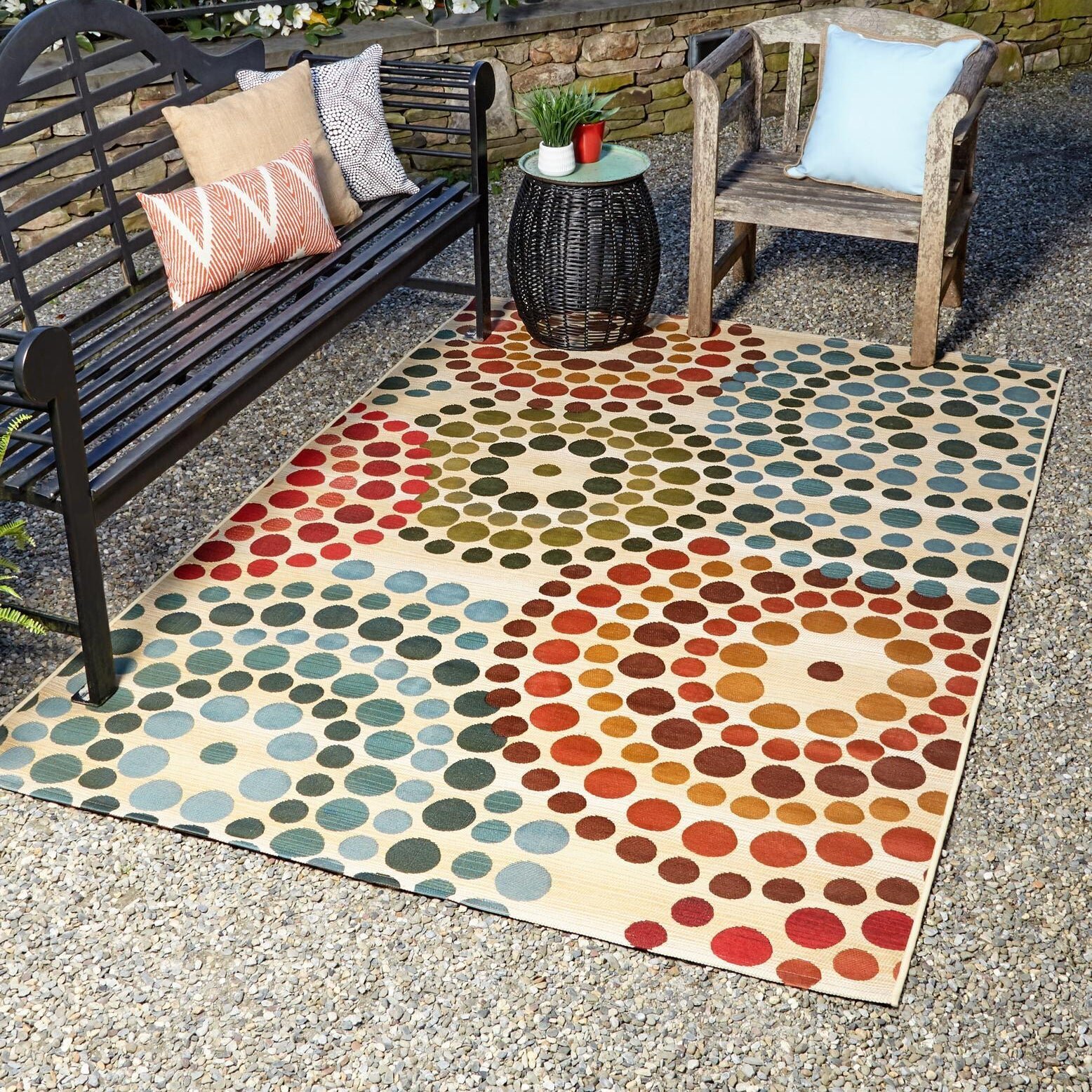 Polka Dot Outdoor Rug