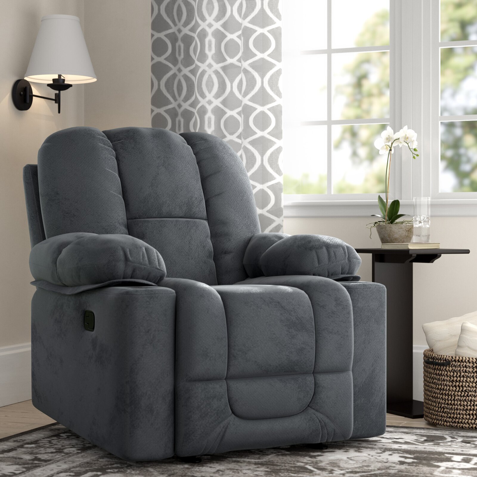 Polyester Upholstered Recliner