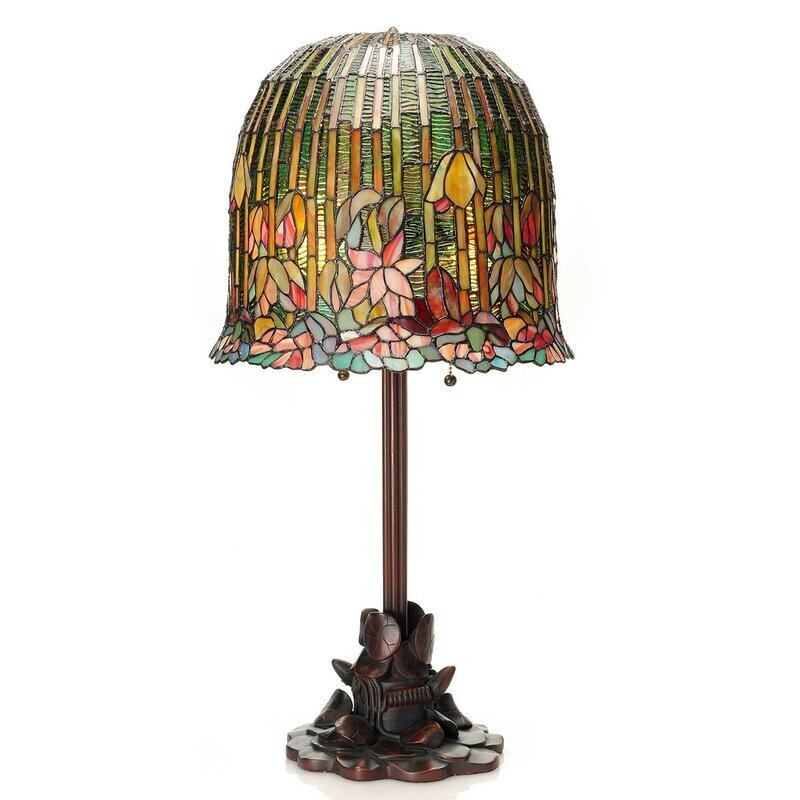 Polyresin lily tiffany lamp