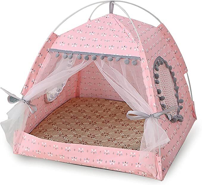 Portable Pink Dog House