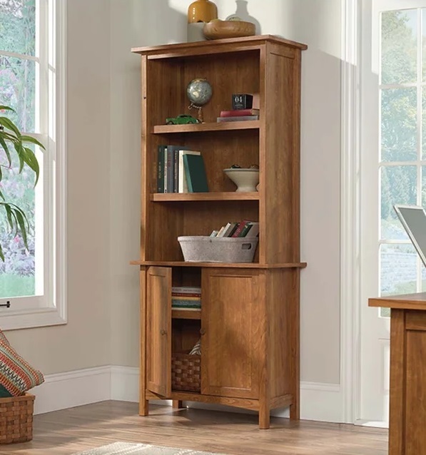 Prairie Cherry Bookcase With Doors