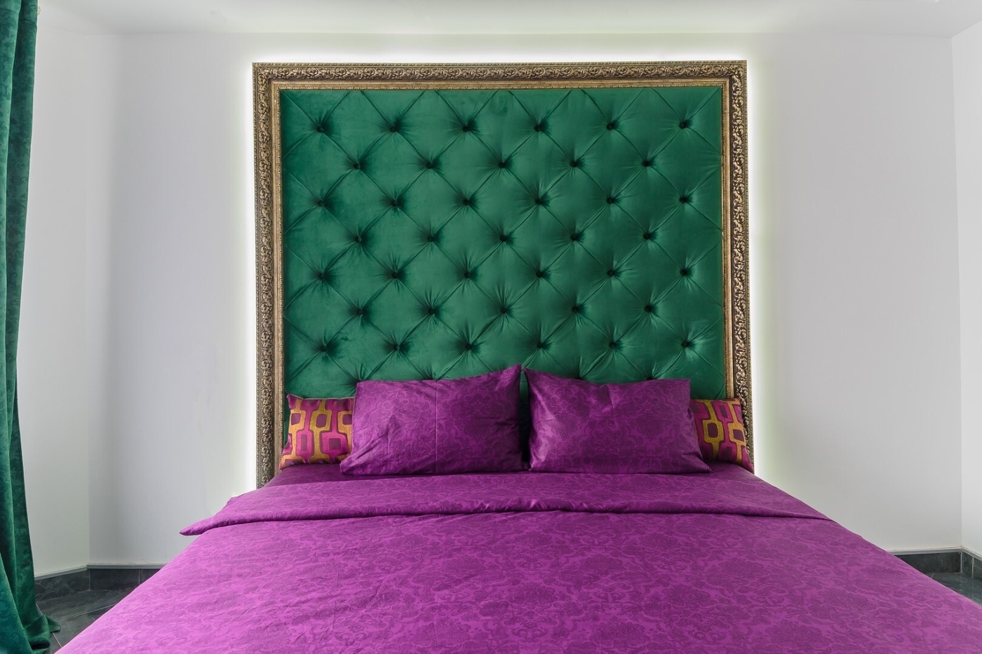 Purple bed linen
