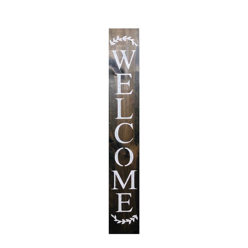 Quaint Welcome Wooden Garden Ornament Sign