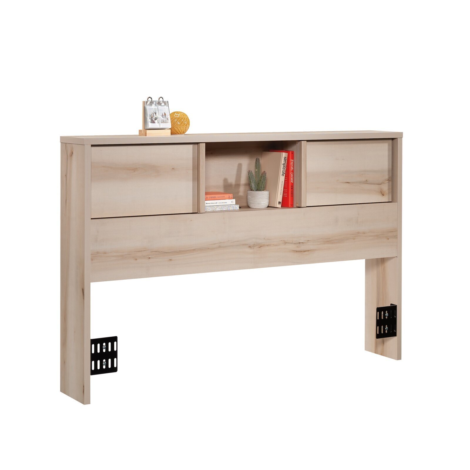 Queen Natural Wood Headboard Shelf