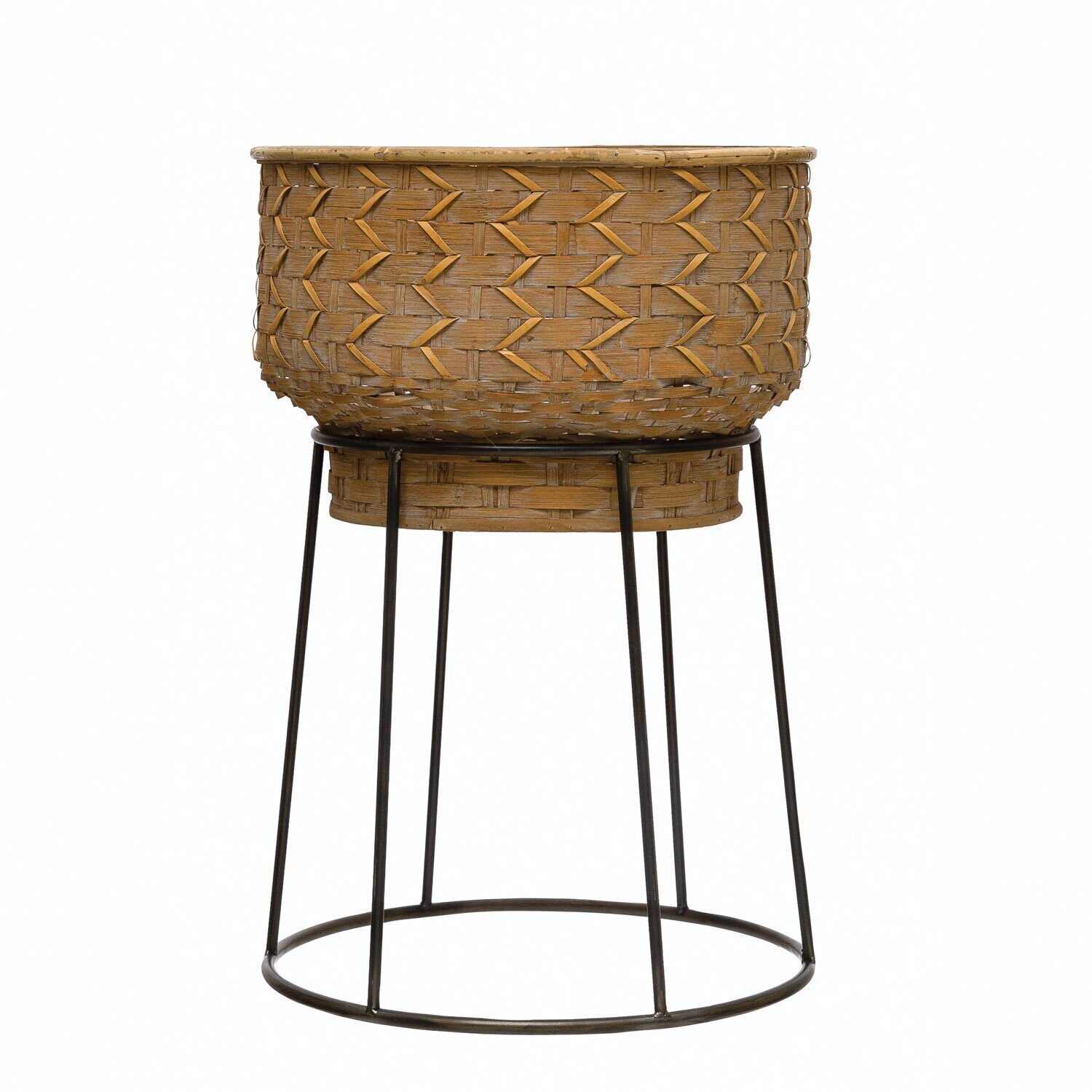 Rattan indoor planter