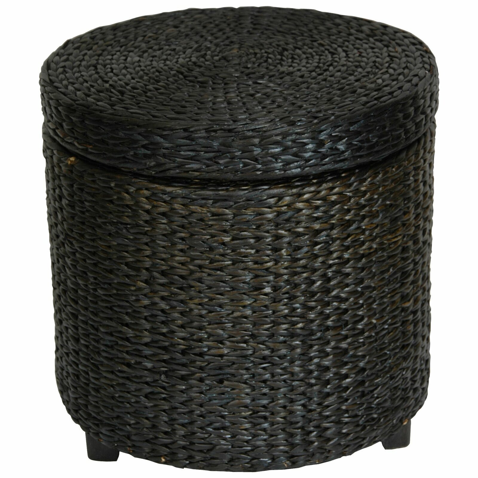 Rattan Ottoman with Storage