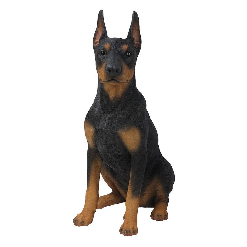 Realistic Sized Doberman Pinscher Sculpture