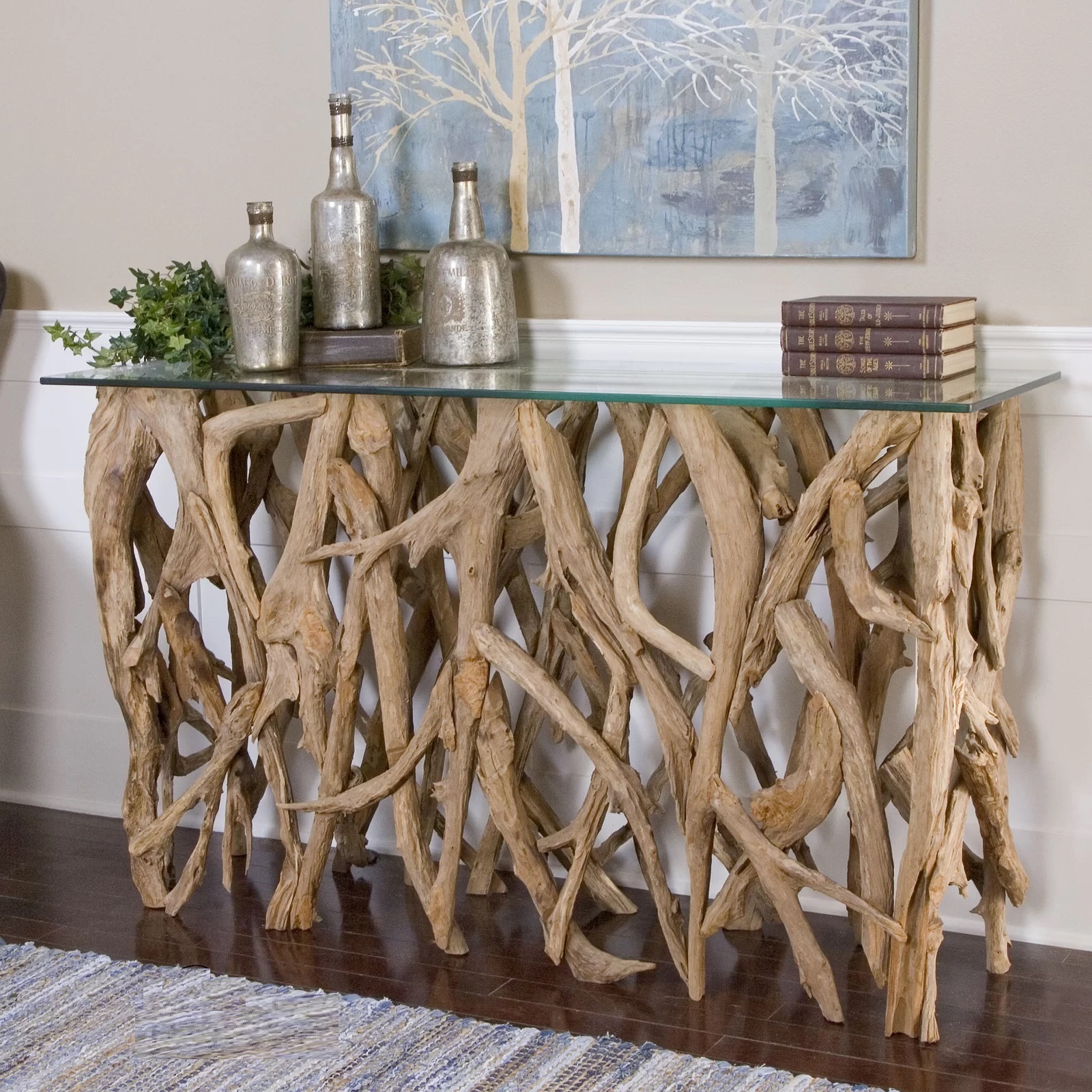 Reclaimed Driftwood Console Table