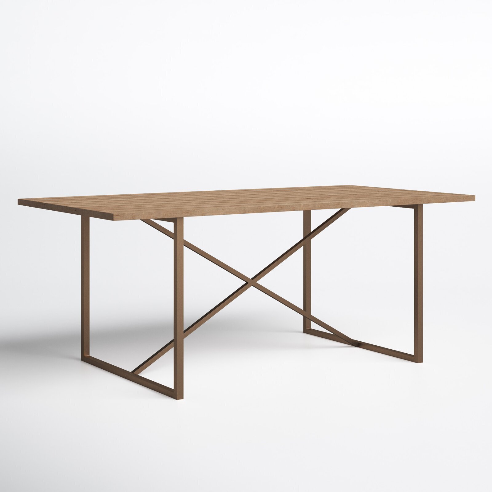 Rectangular Aged Bronze Dining Table