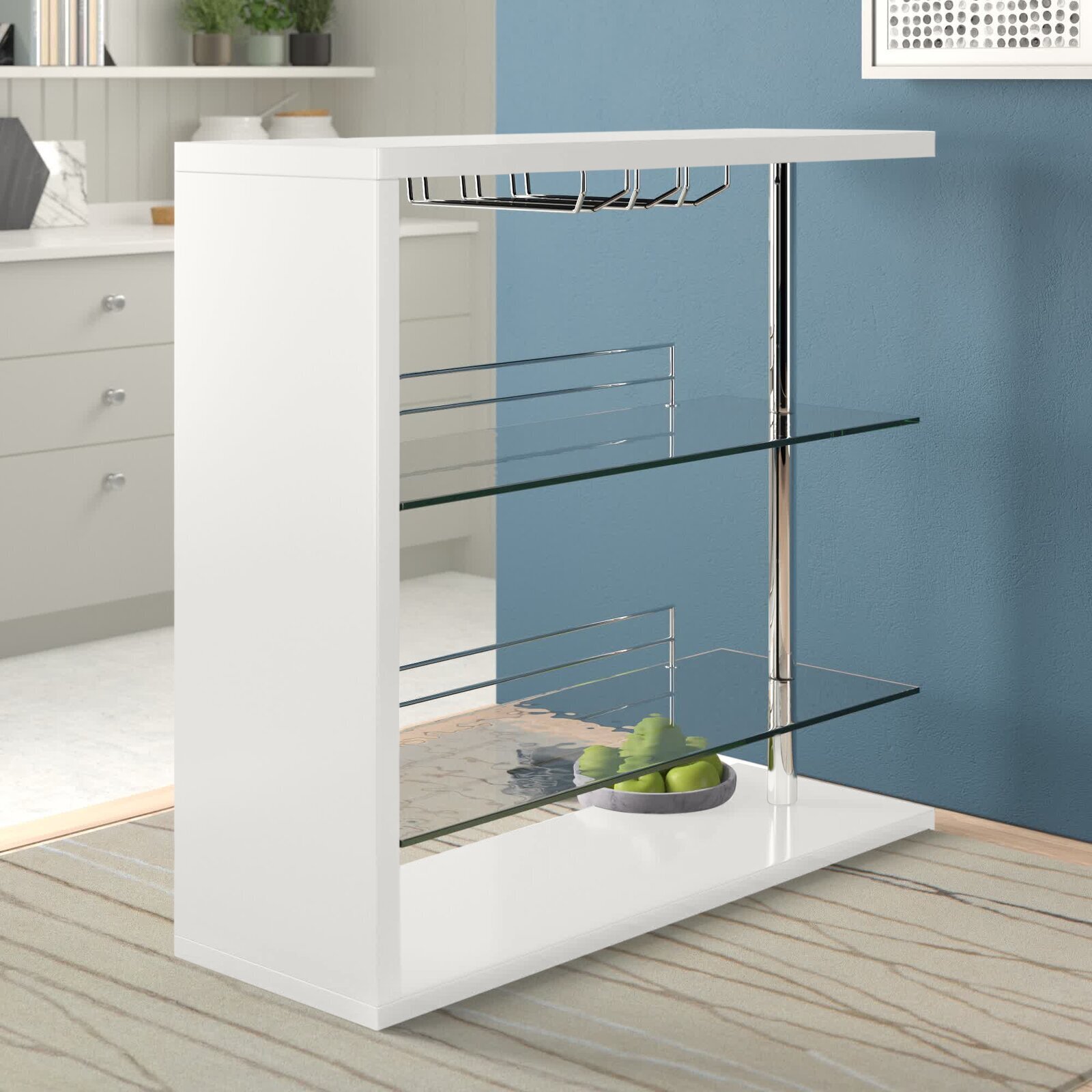 Rectangular Bar Table with Storage