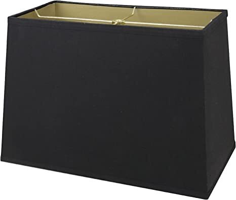 Rectangular Black and Gold Lamp Shade