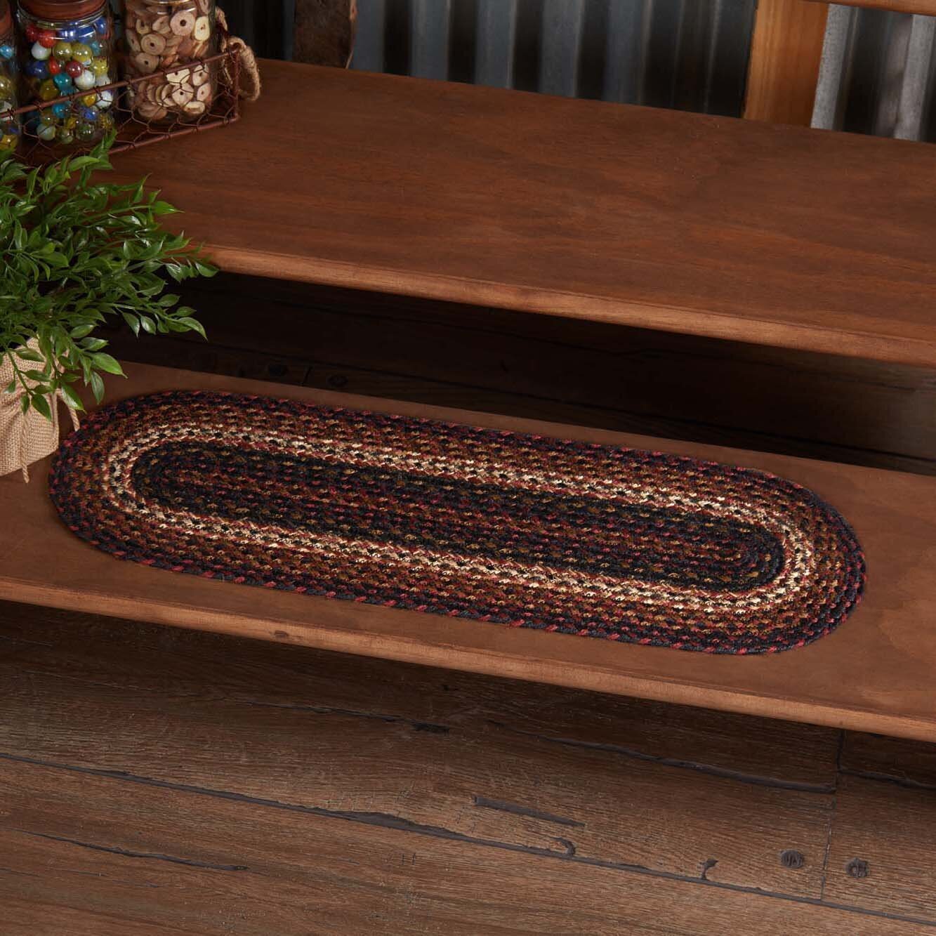 Red/Black Jute and Sisal Stair Tread