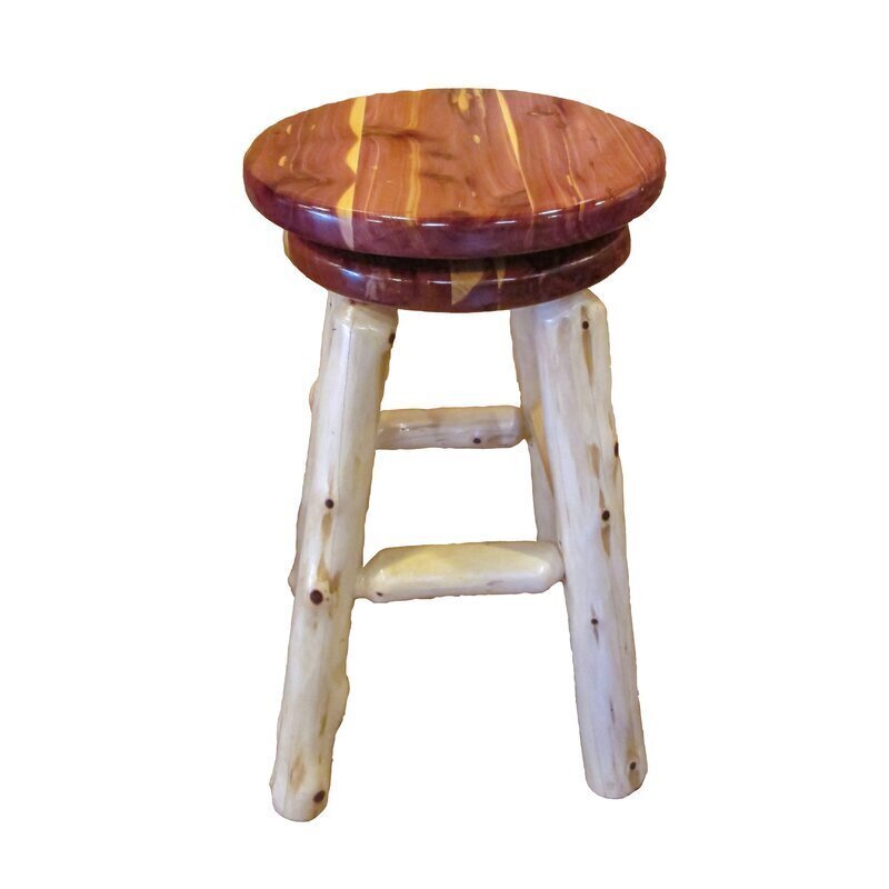 Reddish Brown Rustic Bar Stool