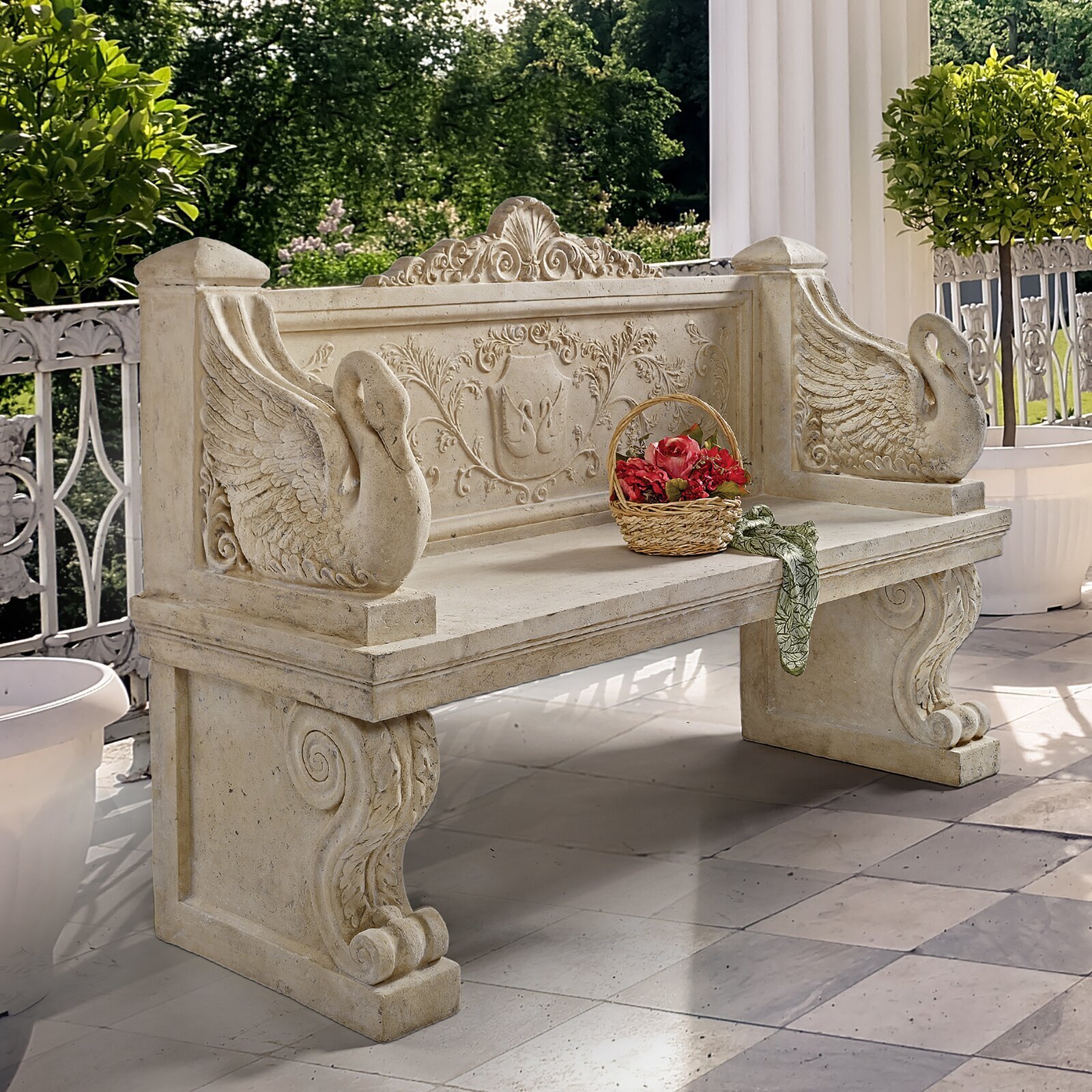 Regal, Detailed Stone Bench 