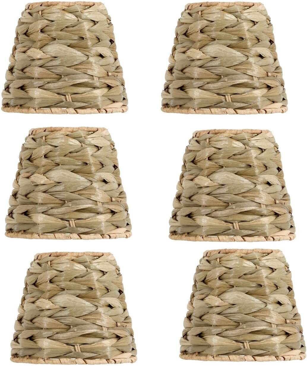 Retro Drum Chandelier Seagrass Lamp Shades